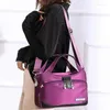 Bolsos de hombro Mujeres Nylon Moda de verano Casual Color puro Bolso único Gran capacidad Lona Inclinación de la señora