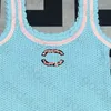 レースニットキャミソールベスト女性ノースリーブクルーネックスリム夏の薄いクロップトップ刺繍タンクトップ