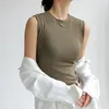 Réservoirs pour femmes gilet de camisole pour femmes coton rond cou rond coloré de base de bases de bas de base