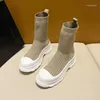 Casual Shoes slip-on loafers Summer Women's High Top Sneakers on Platform Woman-Shoes Tennis Kvinnliga tjocka sula klackar mesh rosor tränare