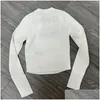 Womens Sweaters Hollow Long Sleeve Knits Shirts For Women Designer Letter Knitting Plover Fashion Casual Tops Drop Delivery Apparel Cl Otwa0