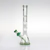 Phoenix Glass Smoking Water Bongs 7MM Beaker Bong With Ice Catcher Double 8 Tree Arms Perc 18.8mm Joint Bongs 14 Inches Recycler Water Pipes Shisha Hookah
