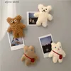 Imãs de geladeira 3D adesivos congelados urso brinquedos de pelúcia magnéticos adesivos congelados Cavai geladeira adesivos magnéticos animais dos desenhos animados papéis de parede Y240322