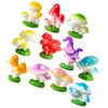 Décorations de jardin 11 pcs simulé champignon ornement statue champignons décor micro paysage mini minuscule figurine miniature ornements