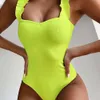 dames bikini ontwerper zwempak buitenste bikini pit streep streep schouderbloem stuk bikini dames driehoek zwemt top badmode mode massieve kleur badmode badmode