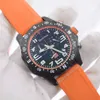 1884 montre homme Montre de luxe VK Mouvement à quartz en acier inoxydable cadran orange Bracelet en caoutchouc relojes lujo para hombre Chronographe Wa2682