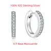 Orecchini a cerchio per donna 100% originale in argento sterling 925 con orsi gioielli cuore accessori regalo 240228