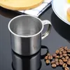 Muggar 200 ml te metall dricka resor kaffemugg camping bärbart kopp rostfritt stål