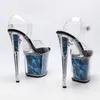 Buty taneczne kobiety 20 cm/8 cali PVC Upper Sexy Exotic High Heel Platforme Party Sandals Sandals Model 337