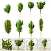 Декоративные цветы 8 шт. искусственный кактус поддельные сочные декор моделирование растений суккуленты миниатюрные растения