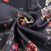 130 Cm Zijden Sjaal Vrouwen Grote Sjaals Bloemenprint Stola Vierkante Bandana Luxe Hoofddoek Hijab Sjaal Vrouwelijke Foulards 240314