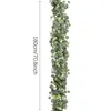 Flores decorativas artificial eucalipto guirlanda primavera falso vegetação pendurado plantas grinalda de flores com folhas de salgueiro decoração de videira verde