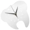 Wall Clocks Dentist Desk Clock Tooth-shaped Mirror Modern Dental Clinic Silent Decorative Acrylic