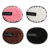 50pcs Custom Pink Microfiber Makeup Remover Pads Round Washable Cotton Wipes Cleaning Towel Powder Puff Make Up Eraser 240319