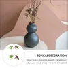 Flores decorativas 4 pcs plantas de imitação de plantas simuladas verdes falsos arranjo de flores falso vegetação artificial