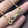 screw choker necklaces carter jewelry Gold Leopard Necklace with Micro Gold Plated Unrestrained Personality Pattern Leopard Womens Necklace