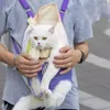 Kattbärare bröstryggsäck för vandringskatter bärbara hopfällbara hundar väska andningsbara axlar husdjurstillbehör