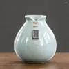 Vase Creative Geyao Ice Crack Porcelain Vase Chinese Style Hydroponicsフラワーアレンジメントオフィスデスクトップ装飾品の装飾