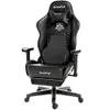 Autofull C3 Gaming Office PC Ergonomics Lumbar Support, Racing Style PU Leather High Back Adjustable Swivel Task Chair with Footrest (black)