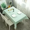 テーブルクロスグリッド長方形の印刷されたテーブルクロス防水と油抵抗性キッチンコールドカバーマット