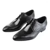 Dress Shoes Large Size EUR45 Black / Tan Brown Oxfords Boys Prom Genuine Leather Business Male Wedding