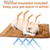 kennels pens Heating pet mat heating dog mattress flannel dog pet mat heating pet pet mat Y240322