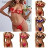 Set sexy da donna Set di biancheria intima con fasciatura per arco sexy Set erotico scava fuori babydoll Reggiseno perizoma da notte Giocattoli sessuali Reggiseno intimo Prodotti per adulti 24322