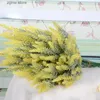 زهور الزهور الخضراء الزفاف الأرجواني اللافندر محاكاة متطورة لزراعة الشعر الرعوي الديكور حفنة من الزهور الخالدة Y240322