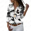 Женские блузки с принтом, повседневные модные темпераментные топы, женский дизайн 2024 года