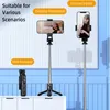 Monopodes pliables de trépied de bâton de selfie de Bluetooth sans fil avec l'obturateur de télécommande vidéo extensible clip de téléphone de rotation de 360 ° 240309