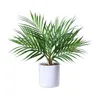 Fiori decorativi Palma tropicale in ceramica di plastica Elegante facile da pulire Piante finte di lunga durata