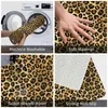 Tapis élégant or noir imprimé léopard paillasson tapis tapis tapis de bain anti-dérapant toilette balcon salon absorbant dépoussiérage