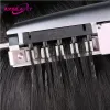 Extensions 6D Hair Extension 100% Real Human Hair Extension Straight Brazlian Fusion Human Hair 2nd Generation 5 Rows 6D Human Virgin Hair