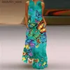 Basic Casual Dresses Summer long dress womens elegant dress party sleeveless casual sun dress retro y2k Vestitus Para Mujer S-5XL Q240322