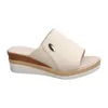 Casual Shoes Women's Beach Slope Heel Womens hårda botten tofflor för kvinnor inomhus och utomhusmynta fuzzy