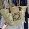 Новая дизайнерская сумка из соломы ручной работы 24ss, модный бренд, роскошная женская сумка большой вместимости, пляжная стильная сумка на плечо