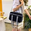 Bolso de nailon para mujer, bolso de diseñador, 2024, para chicas, comprador, moda informal, Retro, japonés, estilo Jk, bolsos de hombro con contraste de Color