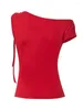 Mulheres camisetas Mulheres Sexy Strapless Cachecol Top Alças Backless Wrap Around Halter Colete Corte Bandeau Tubo Verão Going Tops