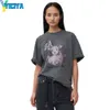 Yiciya gan varumärke t-shirts nya y2k klädskorma toppar mode kvinna lamm tryck o-hals kort ärm tees kvinnor t-shirt toppar