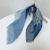 Scarves Spring And Summer Cotton Linen Square Scarf Women Small All-match Foral Shawl Foulard Hijabs