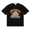 Meichao printemps/été nouveau Rhude lettre impression décontracté ample à manches courtes T-shirt pour hommes et femmes