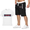 Survêtements pour hommes Été Hommes Costume Martini Racing Vêtements imprimés Mode Casual Coton Sport Manches courtes Mans T-shirts Shorts 2 pièces Ensembles