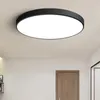 Luzes de teto LED luz moderna lâmpada sala de estar luminária quarto cozinha superfície montagem painel embutido (preto)