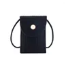 Shoulder Bags Ladies Luxury Handbags Mobile Phone Cotton Linen Mini Portable Buckle Crossbody