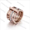 Gold Ring Design Men Designer Jewelry Women Beautiful Charm Titanium Steel Number Letter Sier Jewellery Diamonds High End Mens Rings2024