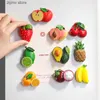 Kylmagneter 3D Simulering Fruktfrysning Magnet Creative Refrigerant Magnet Cartoon Banana Sticker Home Decoration Office Whiteboard Small Tool Y240322