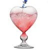 Бокалы для вина в форме сердца, виноградная лоза, прозрачный стакан для воды, коктейльный лимонад, ликер, романтическая легкая чашка для сока, подарок на день Святого Валентина