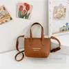 Children letter printed handbags fashion tote bag for kids PU leather messenger bags girls square one-shoulder bag Z7292