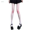 Women Socks Ultra Thin Sheer Pantyhose Japanese Lolita Knee Pink Blushing Color Tights