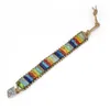 New Colorful Emperor Stone Weaving Bracelet Wheel Handmade